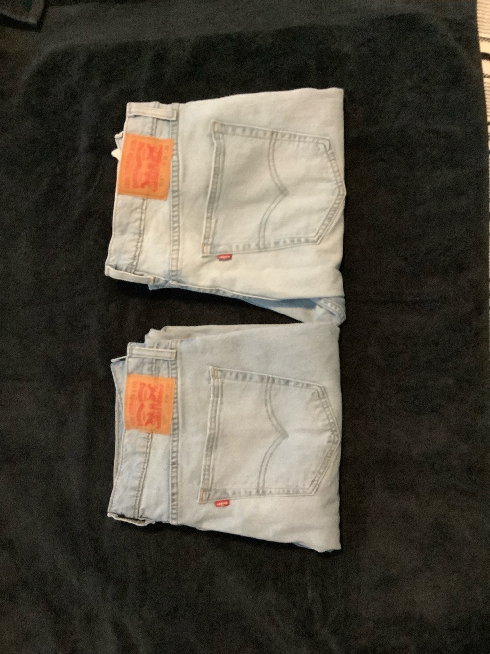 TWO PAIR LEVIS 514 STRAIGHT LEG JEANS 36x32